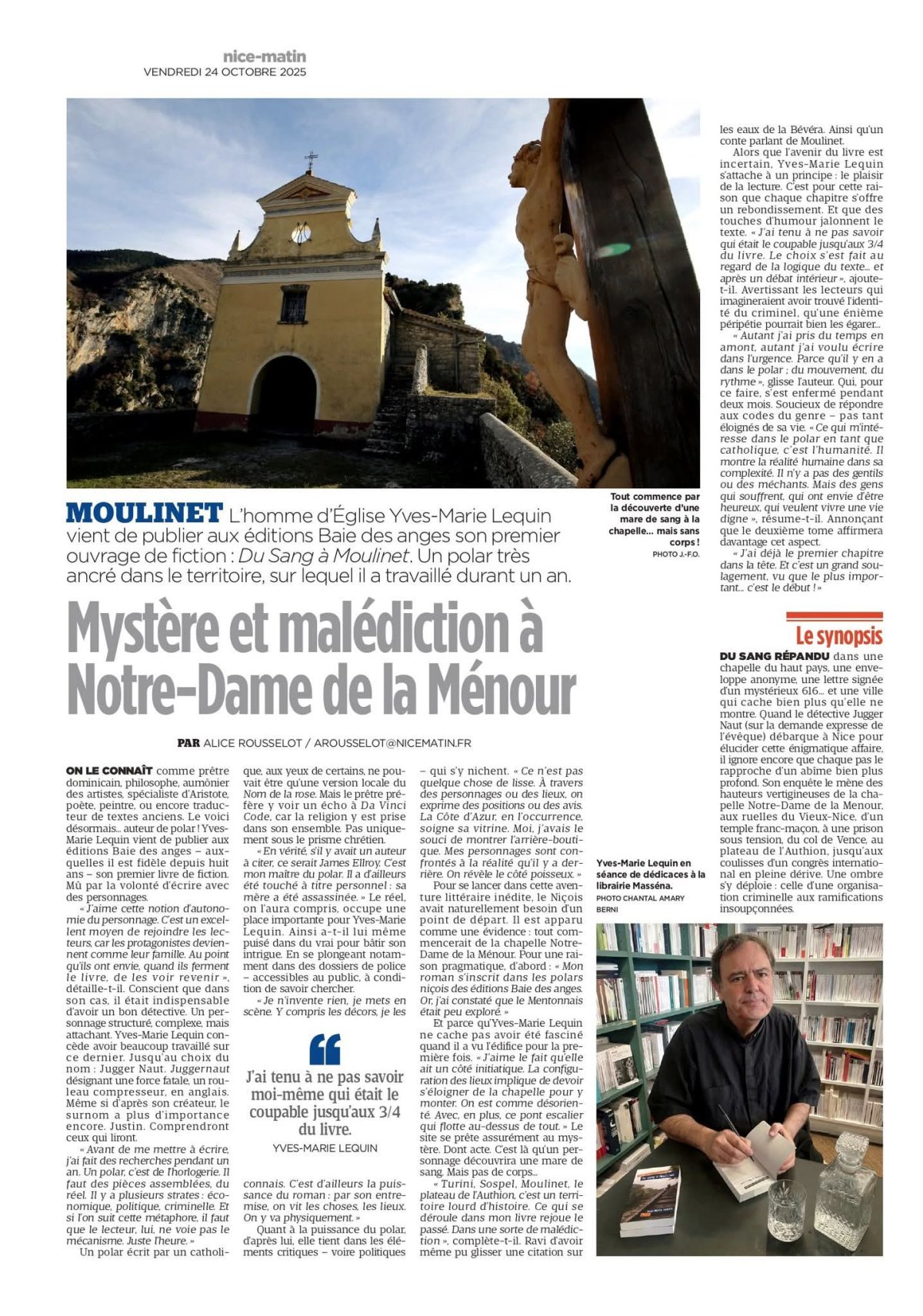 Article dans Nice Matin